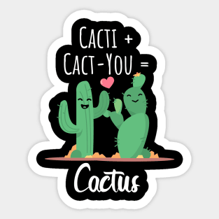 Cactus love couple cute Sticker